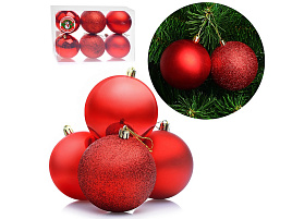 Шар 8см S0139-5 Красный 1шт