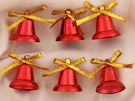 Подвеска пластик Колокольчик 6шт 3см 547035