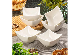 Набор соусников керамика 6шт 326255 Y6-2524 Квадрат