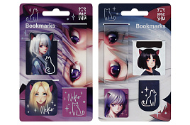 Закладки магнит. д/книг MESHU MS_55149 "Neko", 4шт.