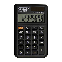 Калькулятор Citizen карманный SLD200N 8 разрядов, 2-е питание