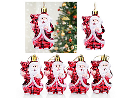 Набор новогодних украшений S2217 Дедушка Мороз 4шт