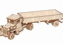 Конструктор деревянный 078 Грузовик ЛТ с прицепом
