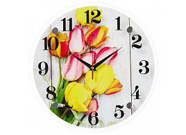 Часы настенные "21 Век" 3030-040 Тюльпаны