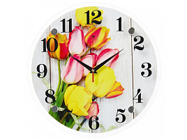 Часы настенные "21 Век" 3030-040 Тюльпаны