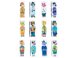 Кубики 6шт 05829 Зверофессии