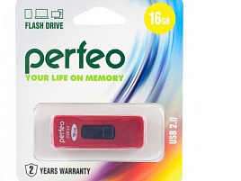 Флеш-драйв Perfeo USB 16Gb C04 красный