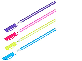 Ручка OfficeSpace BPCRM_43174 "Caramelka"синяя, 0,6мм, на масляной основе, штрих-код