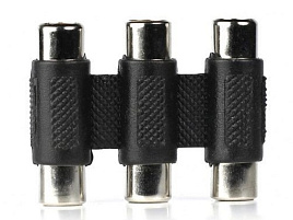 Переходник Smartbuy (A200)бочонок бинокль 3 RCA(F)-3RCA(F)