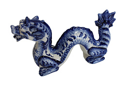Сувенир Гжель Дракон Китайский (огромный)