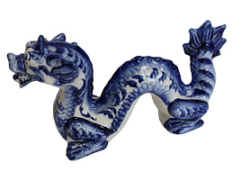 Сувенир Гжель Дракон Китайский (огромный)