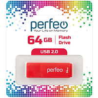 Флеш-драйв Perfeo USB 64Gb C04 красный