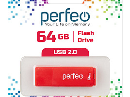 Флеш-драйв Perfeo USB 64Gb C04 красный