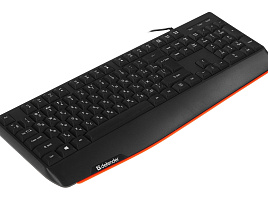 Клавиатура DEFENDER 45546 Atom HB-546 RU,черный,104+FN,1.8м