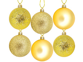 Набор шаров 6см FG250327494C золото 6шт