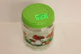 Банка для сыпучих стекло 450мл Декор 2058