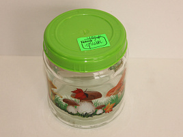 Банка для сыпучих стекло 450мл Декор 2058