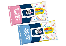 Влажные салфетки  Ан. Emily Style 120шт.клапан