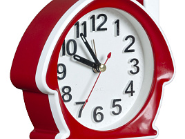Будильник классика  В6-001 красный с белым