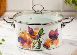 Кастрюля эмаль 5л Y4-9065 Daniks индукция 9303