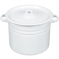 Кастрюля эмаль 9л С1622*78 белая с/дек Сибирские товары