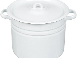 Кастрюля эмаль 9л С1622*78 белая с/дек Сибирские товары