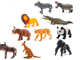 Набор животных Q203-9 Дикие животные 10шт