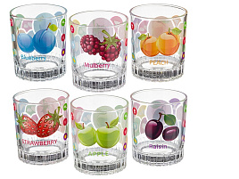 Набор стаканов 6шт 1256 Фрукты круг