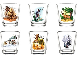 Набор стопок 6шт 1250-Д Охота