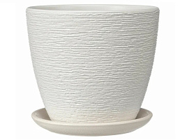 Кашпо цветочное 2,3л Керамика Гнездо БП-0002618 белый без поддона