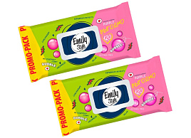 Влажные салфетки Emily Style 120шт.Bubble Fresh