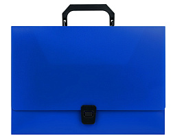 Портфель пласт. Стамм ММ-30699 1 отделение А4, 600мкм, на замке, пластик, синий