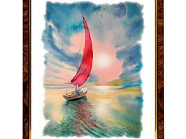 Фоторамка 21*30 201 пластик Коричневый