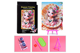 Алмазная мозаика 15*20 00-7615 малышка в ракушке