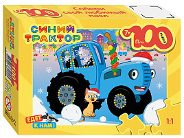 Пазл 100эл. Синий трактор 62044