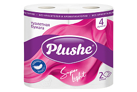 Туалетная бумага Plushe Super Лайт 4шт.2-х сл. 15м