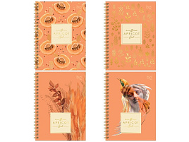 Записная книжка 96л. BG ЗКТ6гр96_лг_тф 57207 "Apricot Crush", А6, на гребне, глянцевая ламинация, тиснение фольгой, твердая обложка