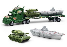 Инерционнная Машина 6615 Военный тягач с танком и военным кораблем