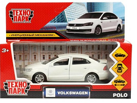 Машина металлическая POLO-12-WH Volkswagen Polo белая 12см