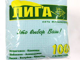 Салфетки 100л. Лига голубая