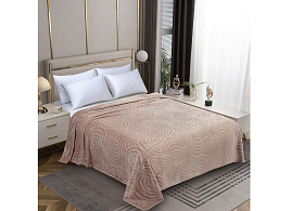 Плед-покрывало 200*220 Silvano 200/004-GRAZ/LA велсофт жаккард бежевый 4545