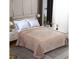 Плед-покрывало 200*220 Silvano 200/004-GRAZ/LA велсофт жаккард бежевый 4545