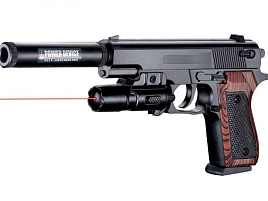 Пистолет пневматический 1B00122 с лазерным прицелом и глушителем
