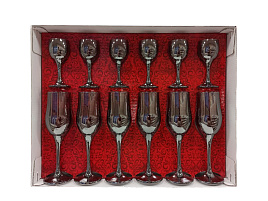 Набор подарочный 160/134/06/5600 Сияющий графит (6бокалов+6рюмок)