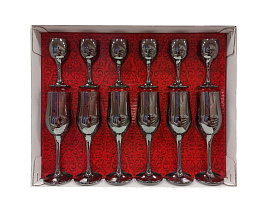 Набор подарочный 160/134/06/5600 Сияющий графит (6бокалов+6рюмок)