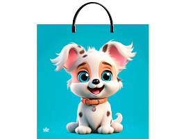 Пакет петля с пласт.ручкой 36*37 Щенячий восторг