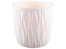 Кашпо цветочное 3,6л Desert 86507/5073 молочное с дренажной вставкой