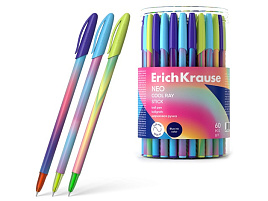 Ручка Erich Krause 61012 Neo® Stick Cool Ray 0.7, Super Glide Technology, цвет чернил синий