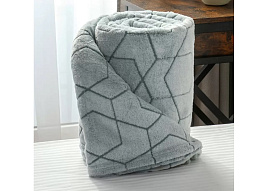 Плед-покрывало 200*240 Silvano геометрия зелено-голубой 503362/8503