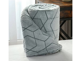 Плед-покрывало 200*240 Silvano геометрия зелено-голубой 503362/8503